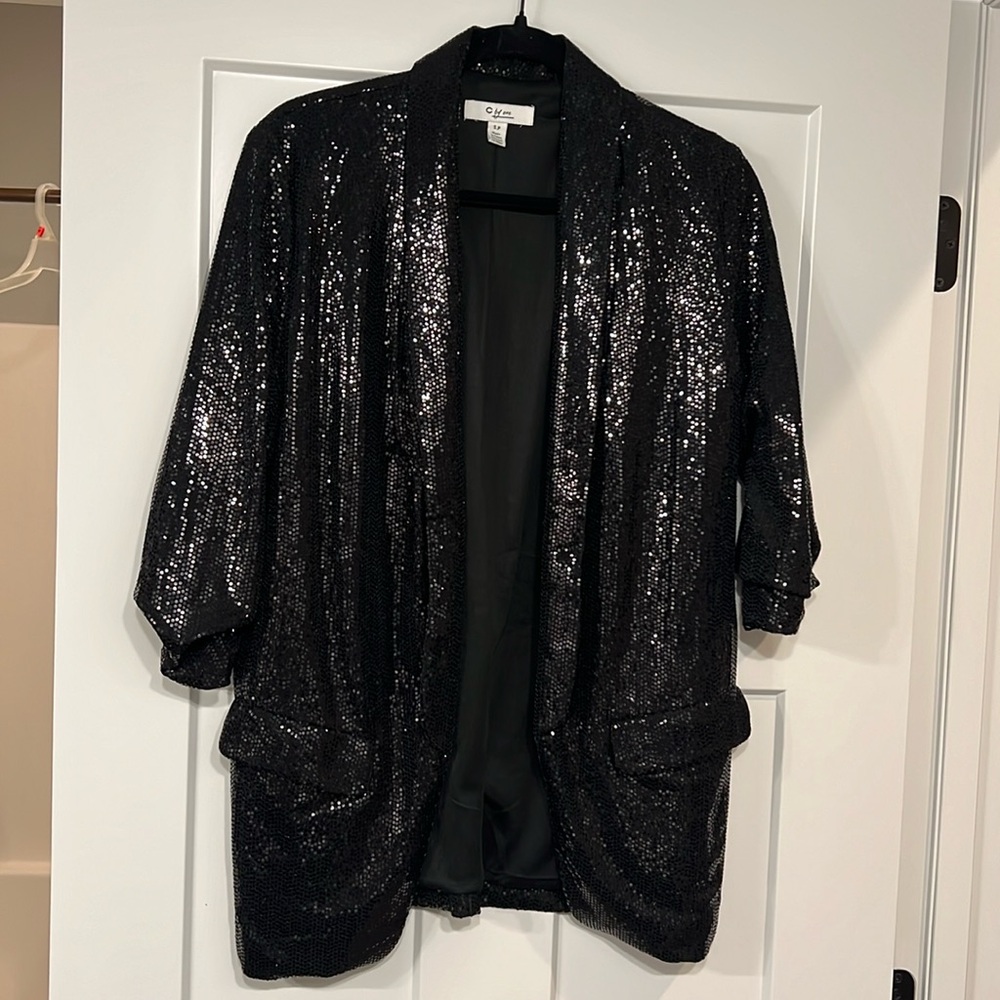 Black Sequin Blazer